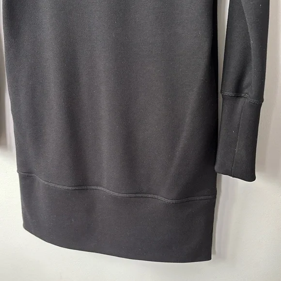 Athleta Bounce Black Long Sleeve Sweatshirt Dress with Pickets size XXS - Picture 5 of 8